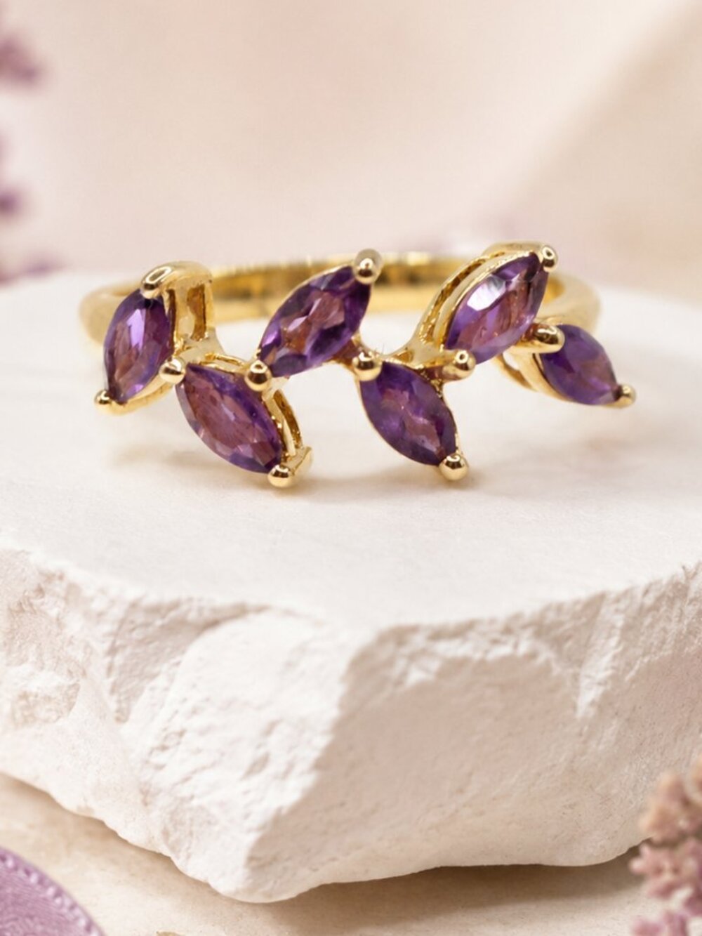 Violet Vine Amethyst Ring